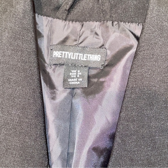 Womens PrettyLittleThing Oversize Black Blazer Size 4/Small - Picture 4 of 4